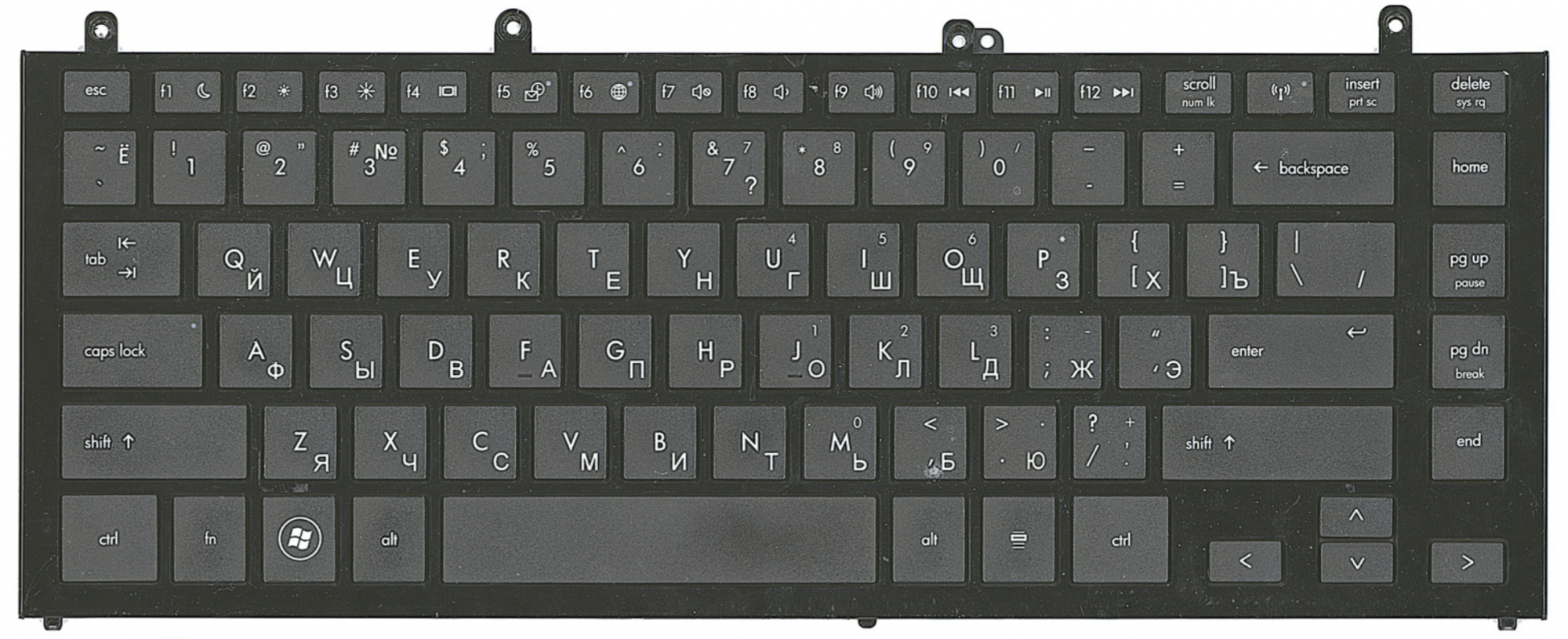 Клавиатура HP Probook 4321s черная, с рамкой, OEM