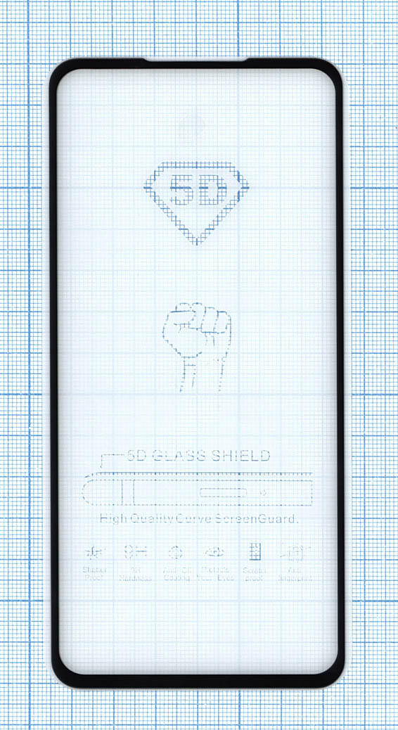 Защитное стекло "Полное покрытие" для Xiaomi  Mi9T черное