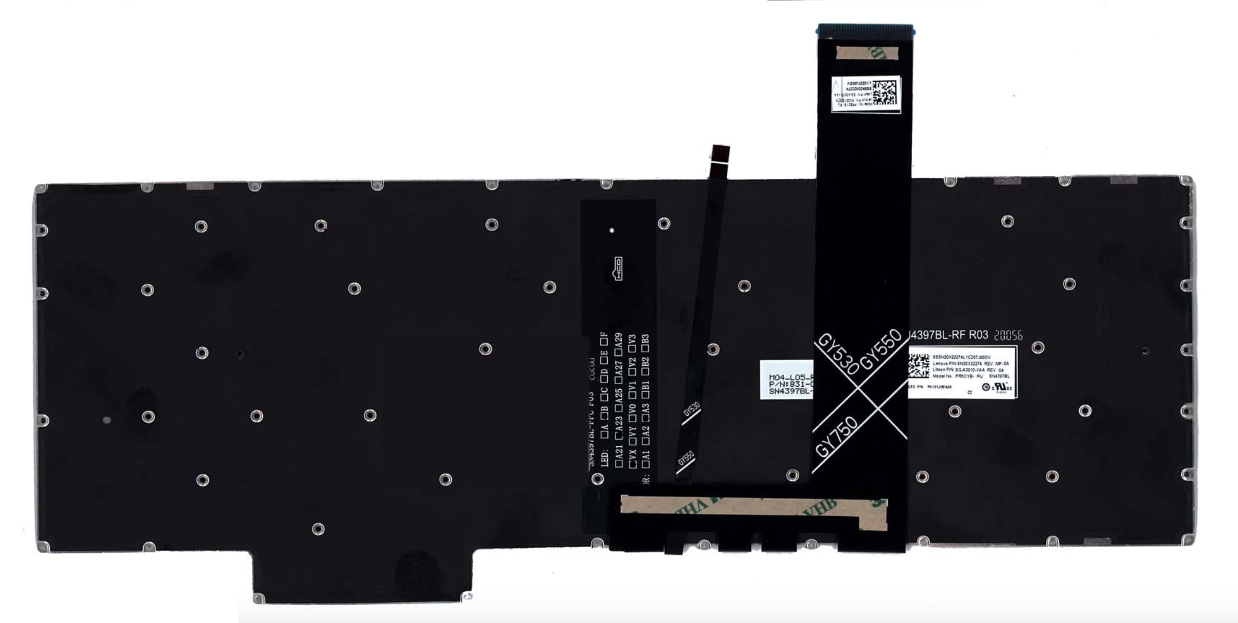 Клавиатура Lenovo Legion Y7000 с синей подсветкой, OEM