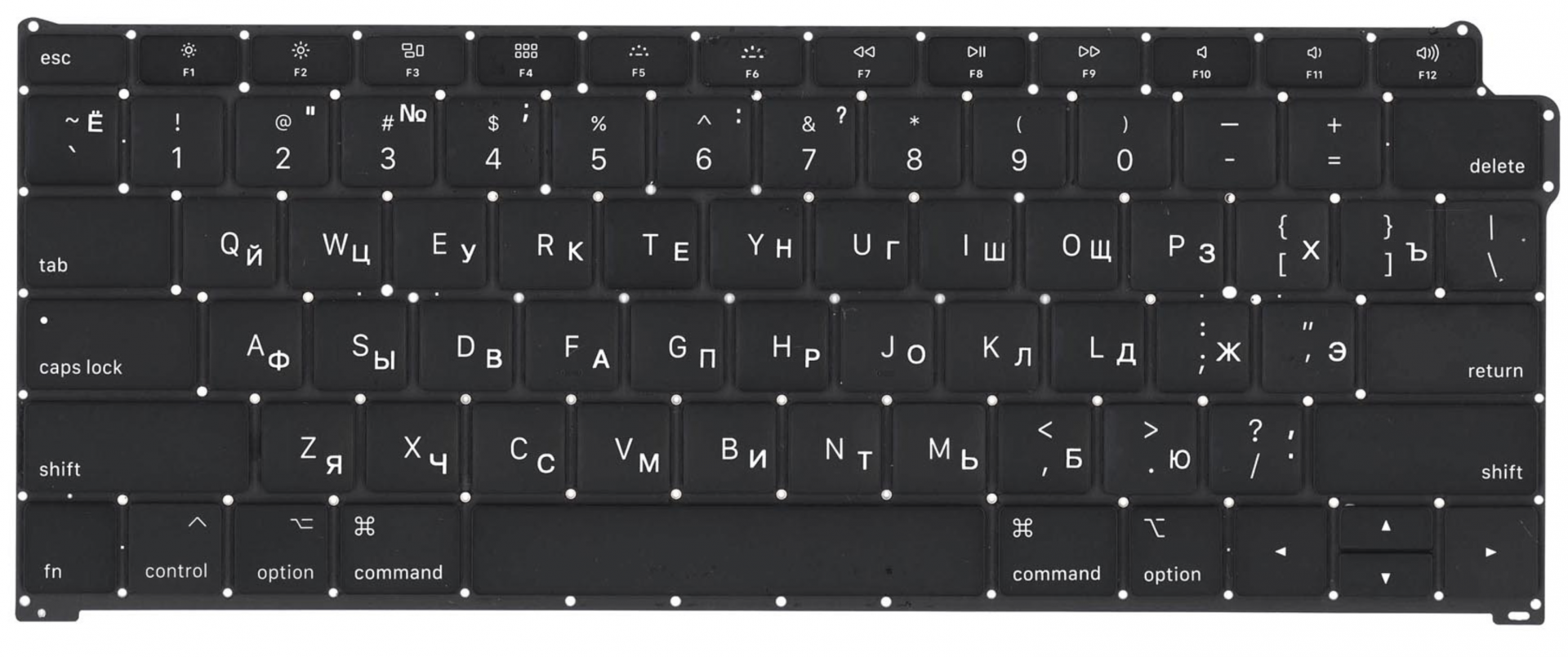 Клавиатура Apple MacBook Air 13.3" Retina 2019 A1932 (MVFH2LL/A) плоский Enter, OEM