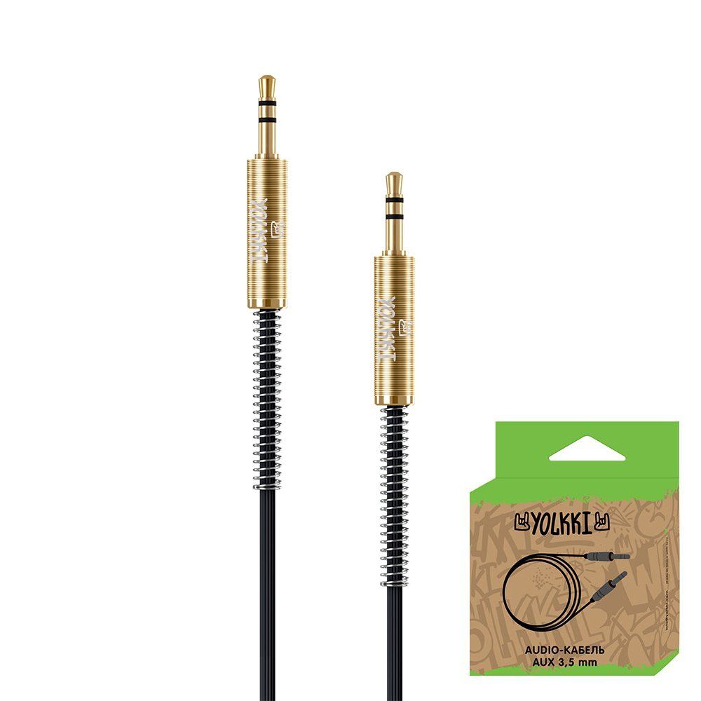 Кабель AUX YOLKKI Cello box черный (1м)