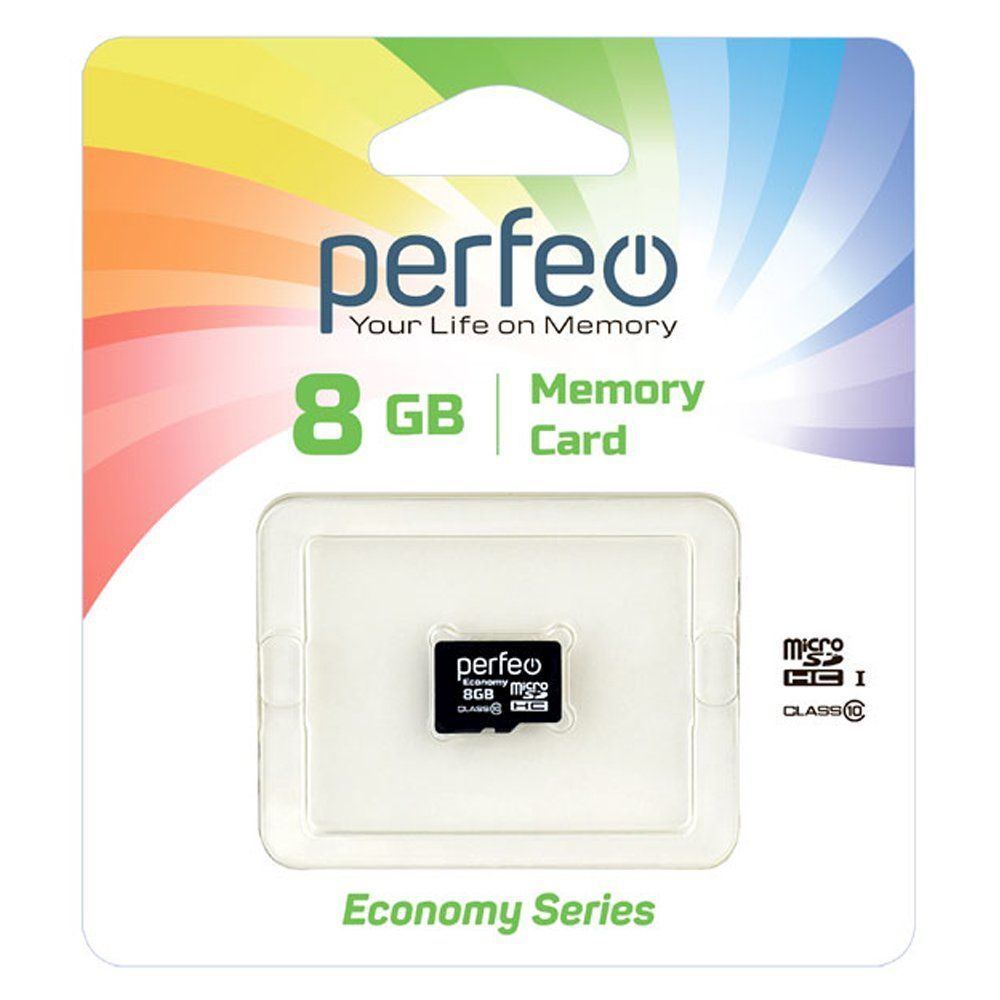 8GB PERFEO MicroSDHC class 10 без адаптера ES (только для смартфонов)