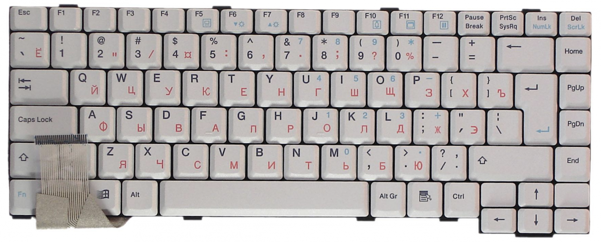 Клавиатура Packard Bell EasyNote 7521 серая, OEM