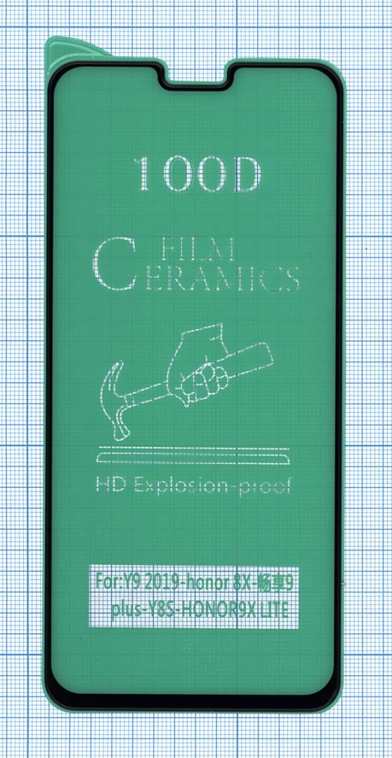 Керамическая пленка (стекло) для Huawei Honor 8X черная