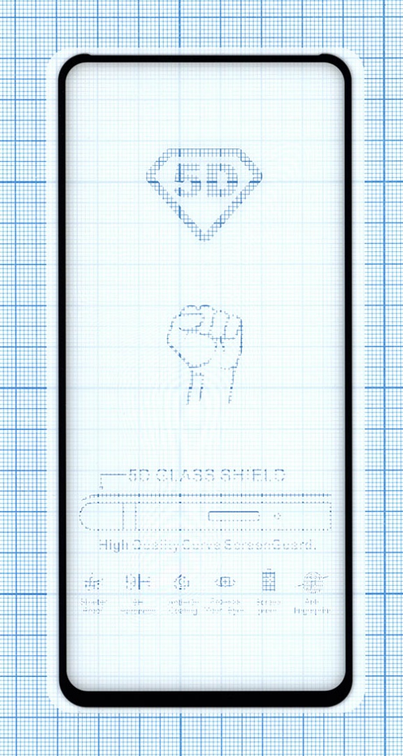 Защитное стекло "Полное покрытие" для Xiaomi Poco F2 Pro черное