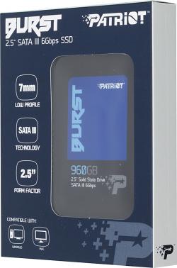 Накопитель SSD Patriot SATA III 960Gb PBU960GS25SSDR Burst 2.5"