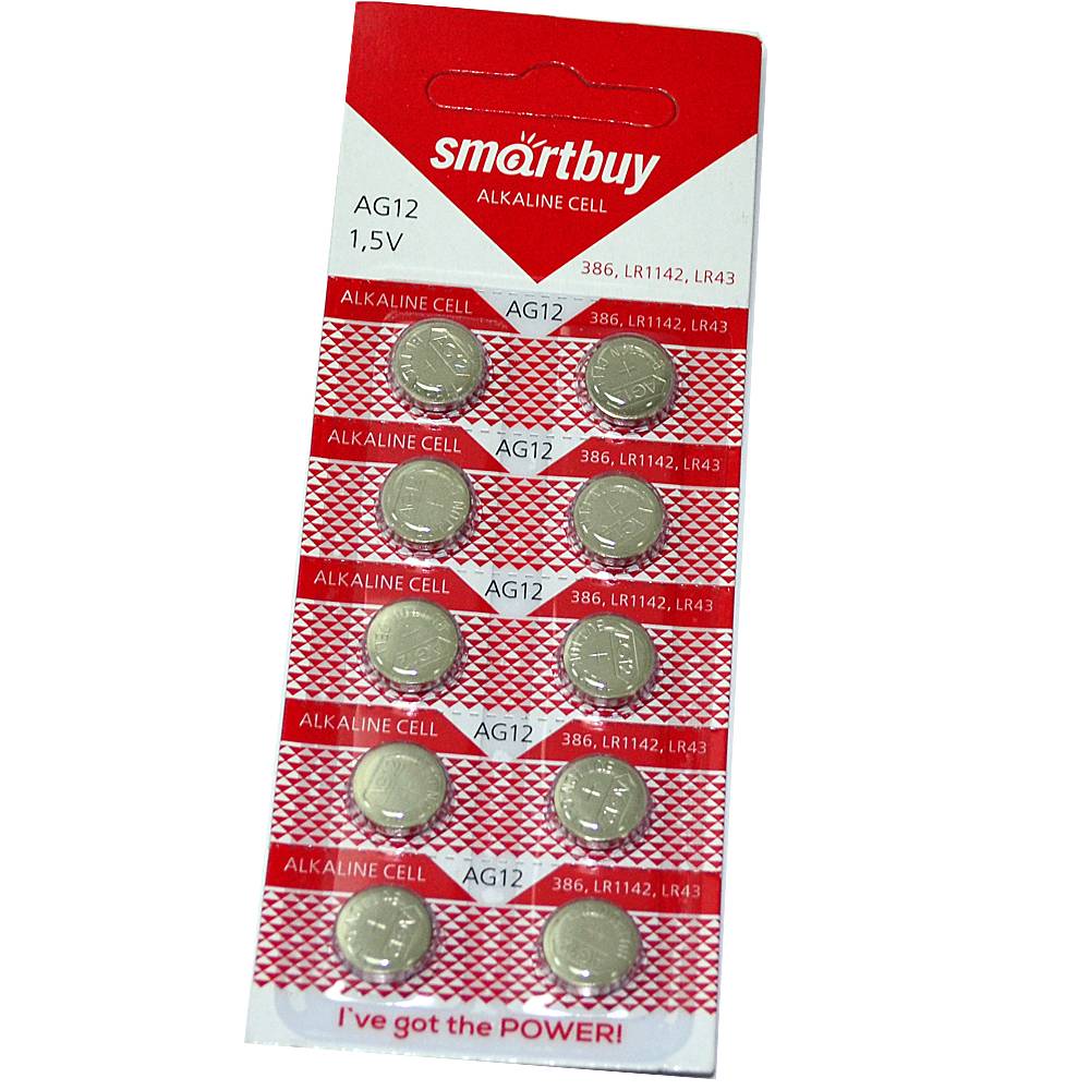 Батарейка часовая SmartBuy AG12/LR1142/LR43 (блистер/10шт)