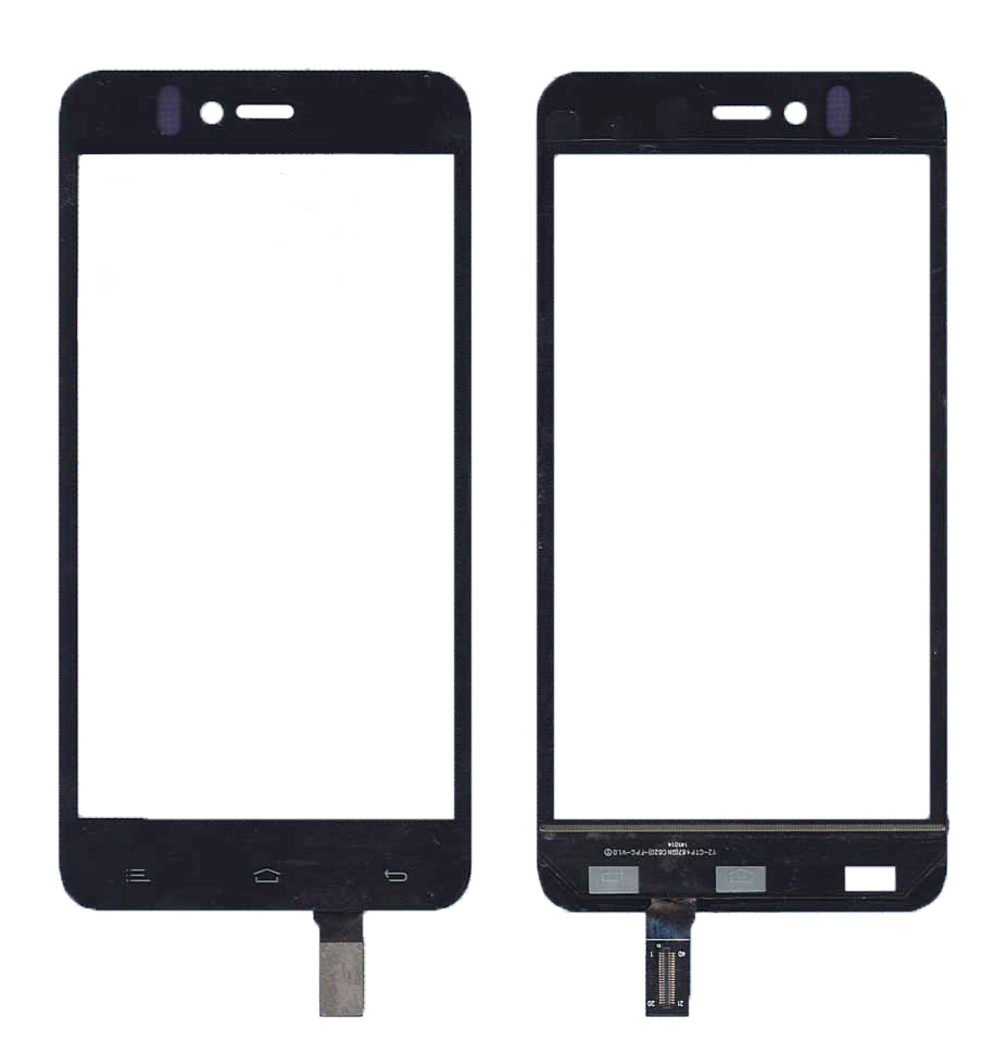 Сенсорное стекло (тачскрин) для Fly IQ YZ-CTP467(GN C620)-FPC черное
