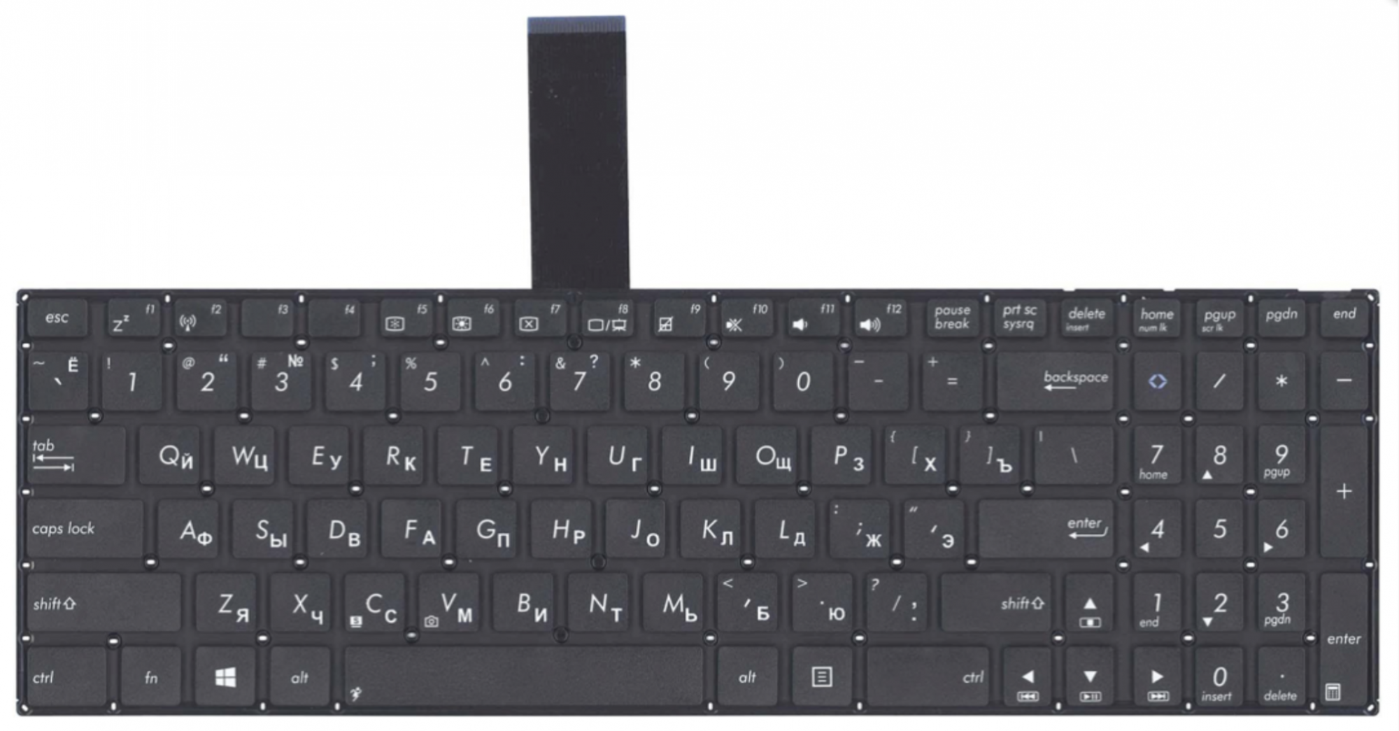 Клавиатура ASUS X550L без рамки, плоский Enter, OEM