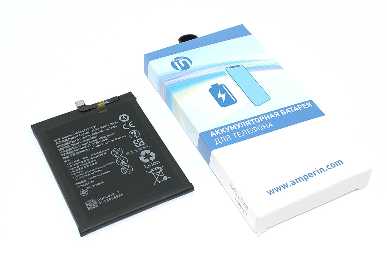 Аккумуляторная батарея Amperin для Huawei Honor 9 3100mAh 3,82V (HB386280ECW)