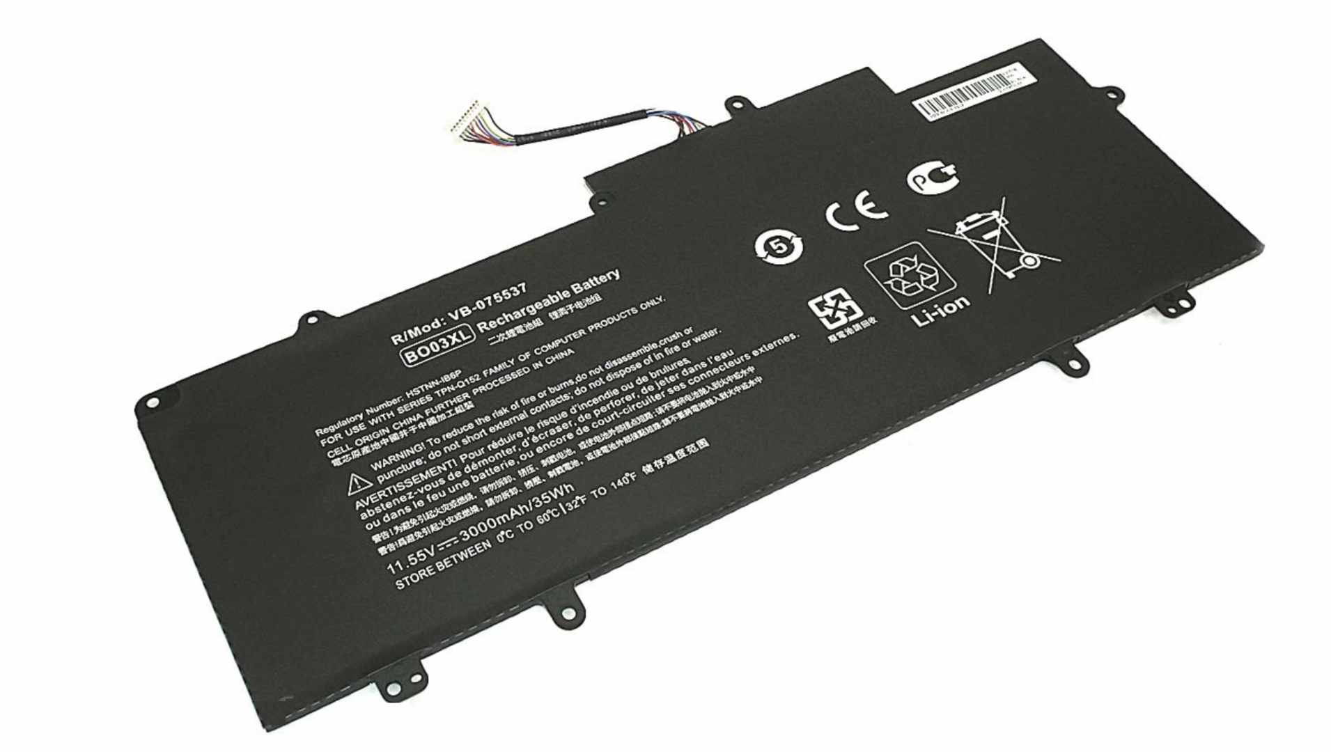 Аккумулятор HP Chromebook 14-X001TU 11.55V, 3000mAh, OEM