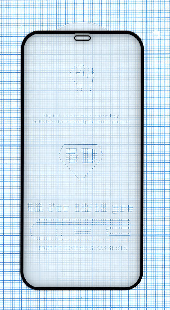 Защитное стекло 5D для Apple iPhone 12 Pro черное