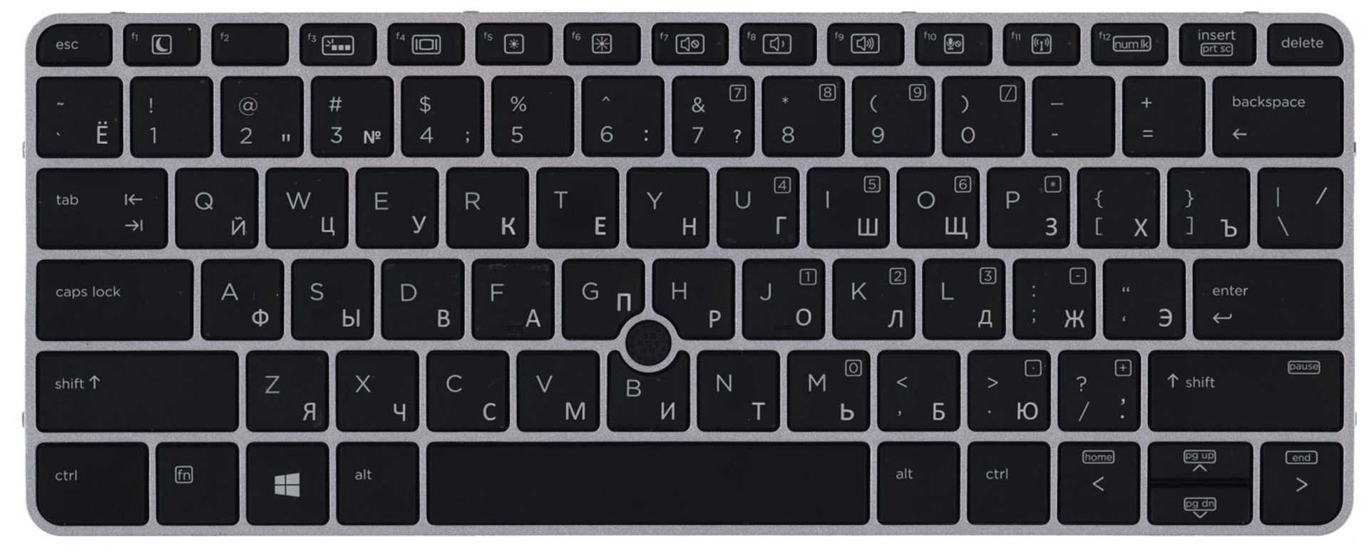 Клавиатура HP EliteBook 820 G3 с подсветкой и указателем, OEM