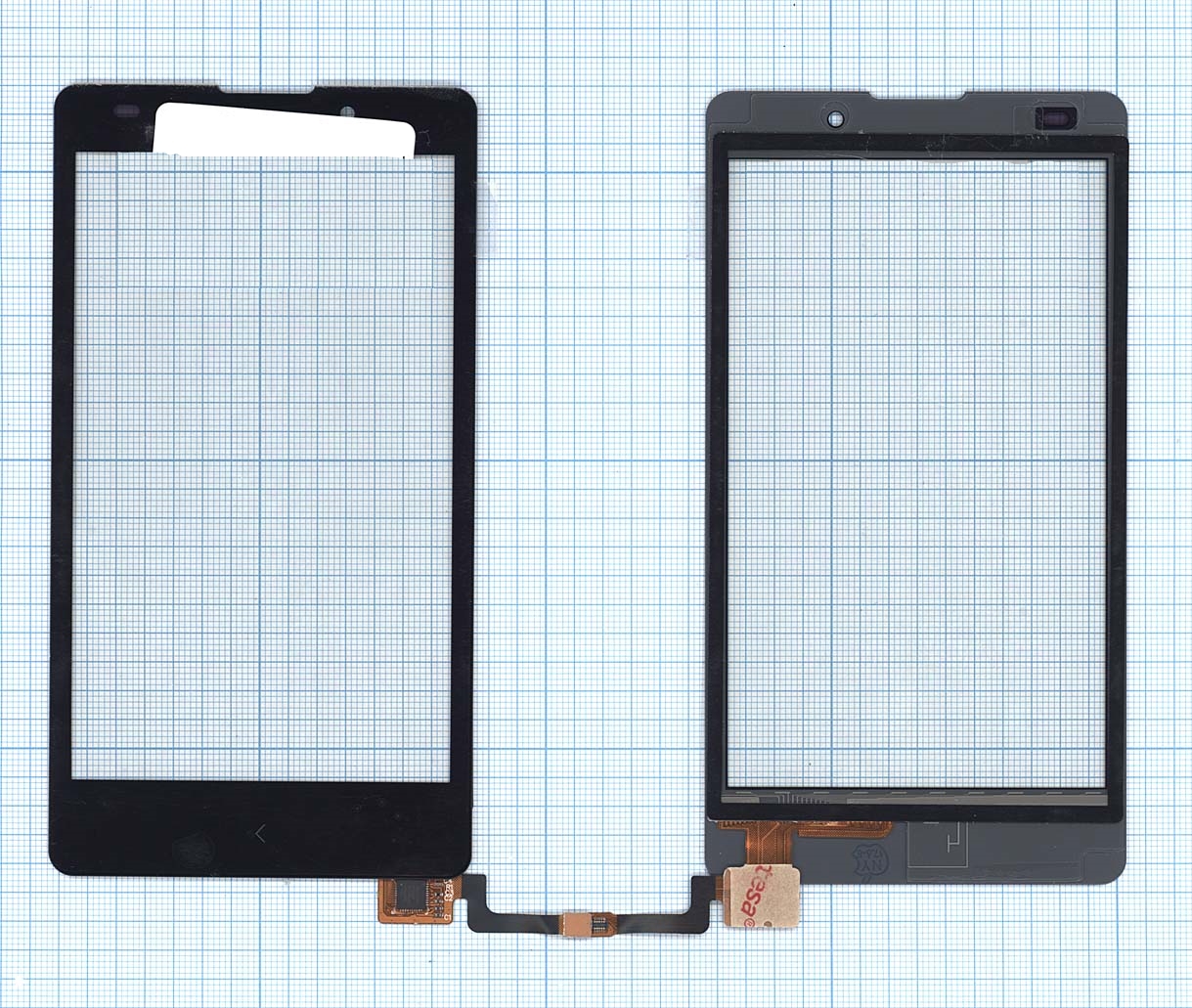 Сенсорное стекло (тачскрин) для Nokia X+ черное