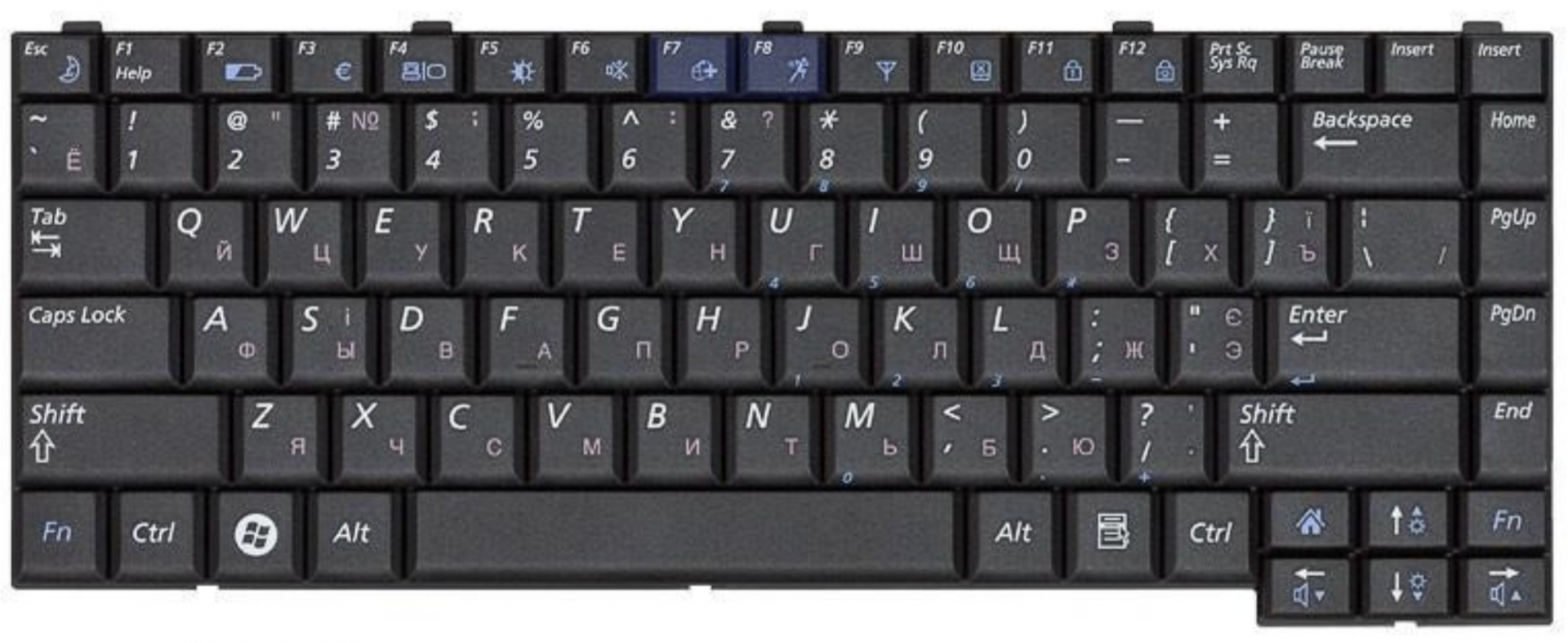 Клавиатура Samsung R41 черная OEM