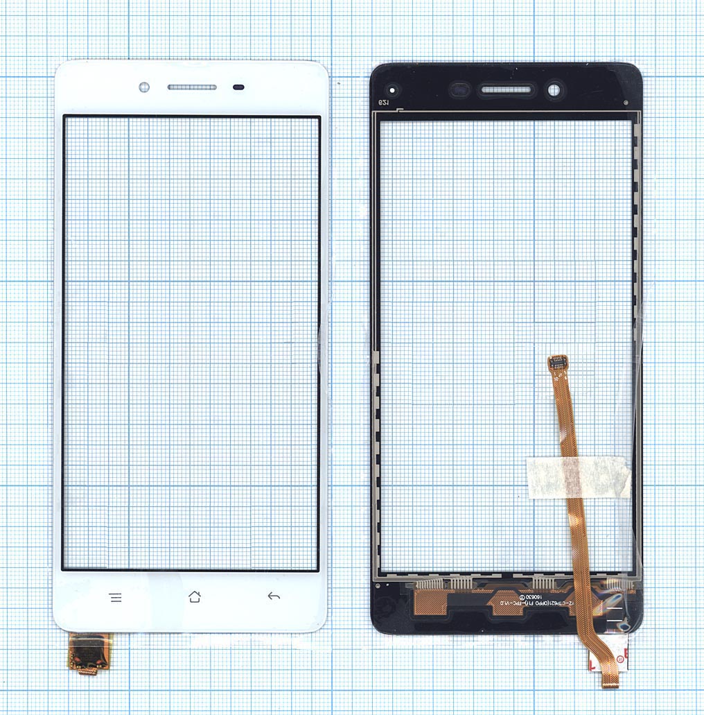 Сенсорное стекло (тачскрин) для OPPO F1 белое