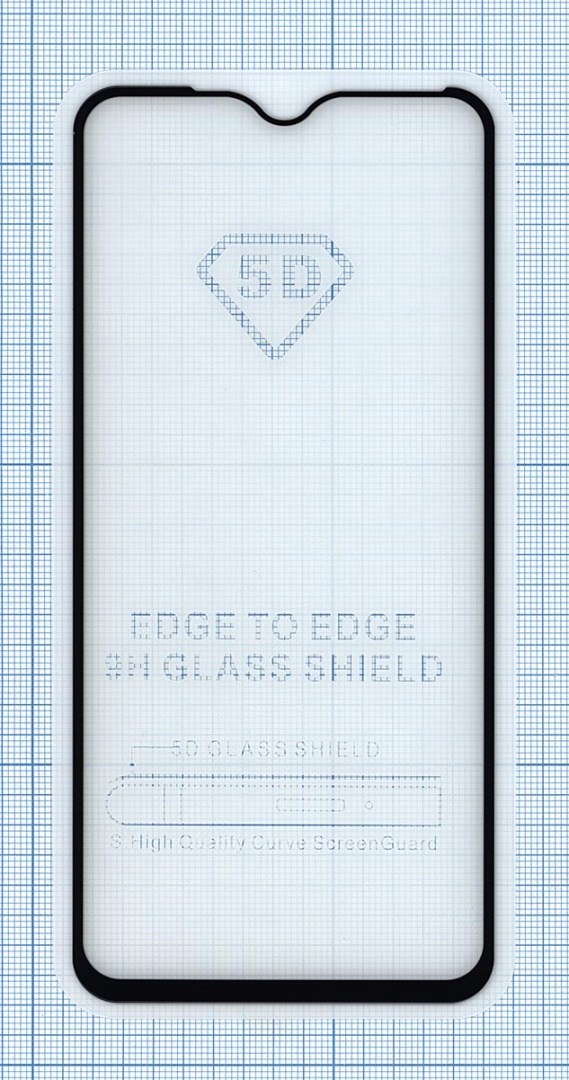 Защитное стекло "Полное покрытие" для Xiaomi Redmi 7 черное