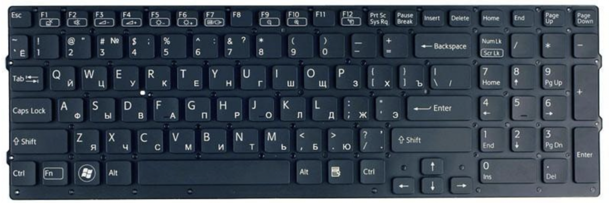 Клавиатура Sony VAIO VPC-CB без рамки, OEM