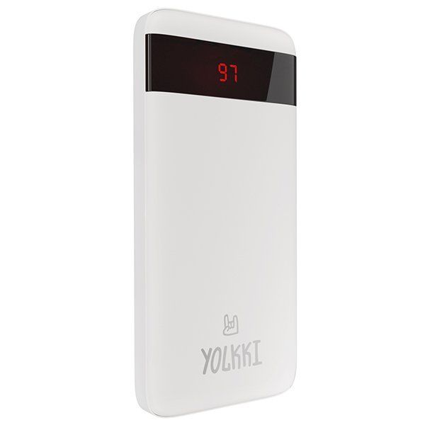 Power Bank 10000mA YOLKKI Nuclear 2 (2 USB выхода 2,1A/2,1A/) белый