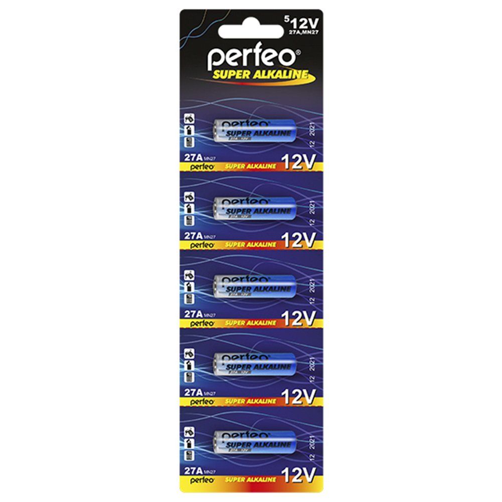 Батарейка алкалиновая PERFEO A27 (блистер/5шт)