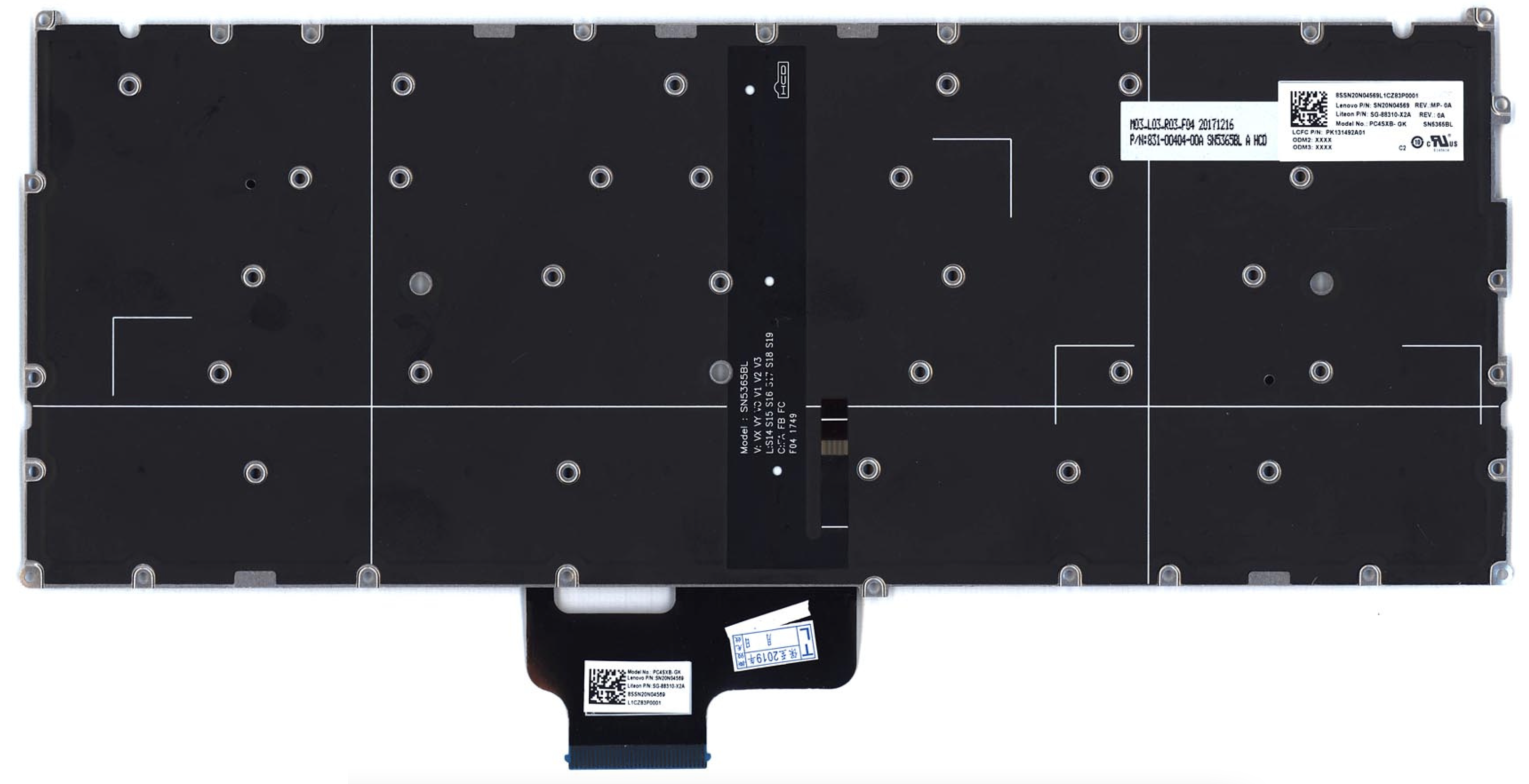 Клавиатура Lenovo 720S-13 (81A8000WRK) с подсветкой, OEM