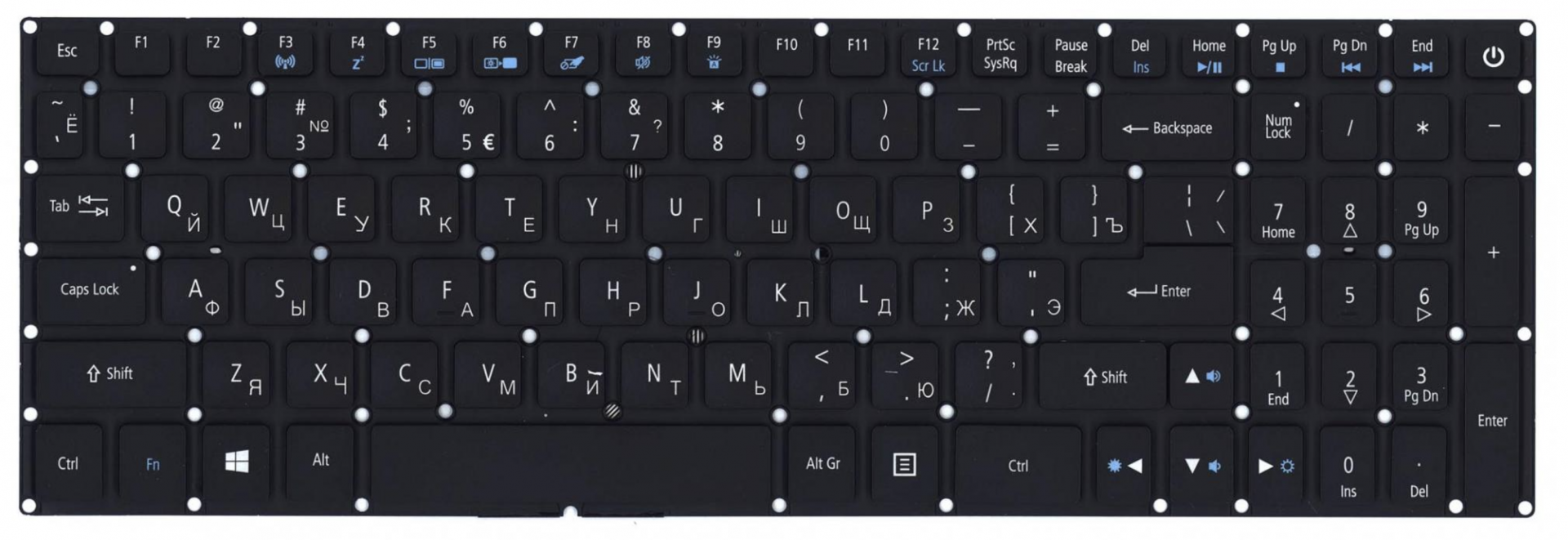 Клавиатура Acer Aspire VN7-593G с подсветкой, OEM