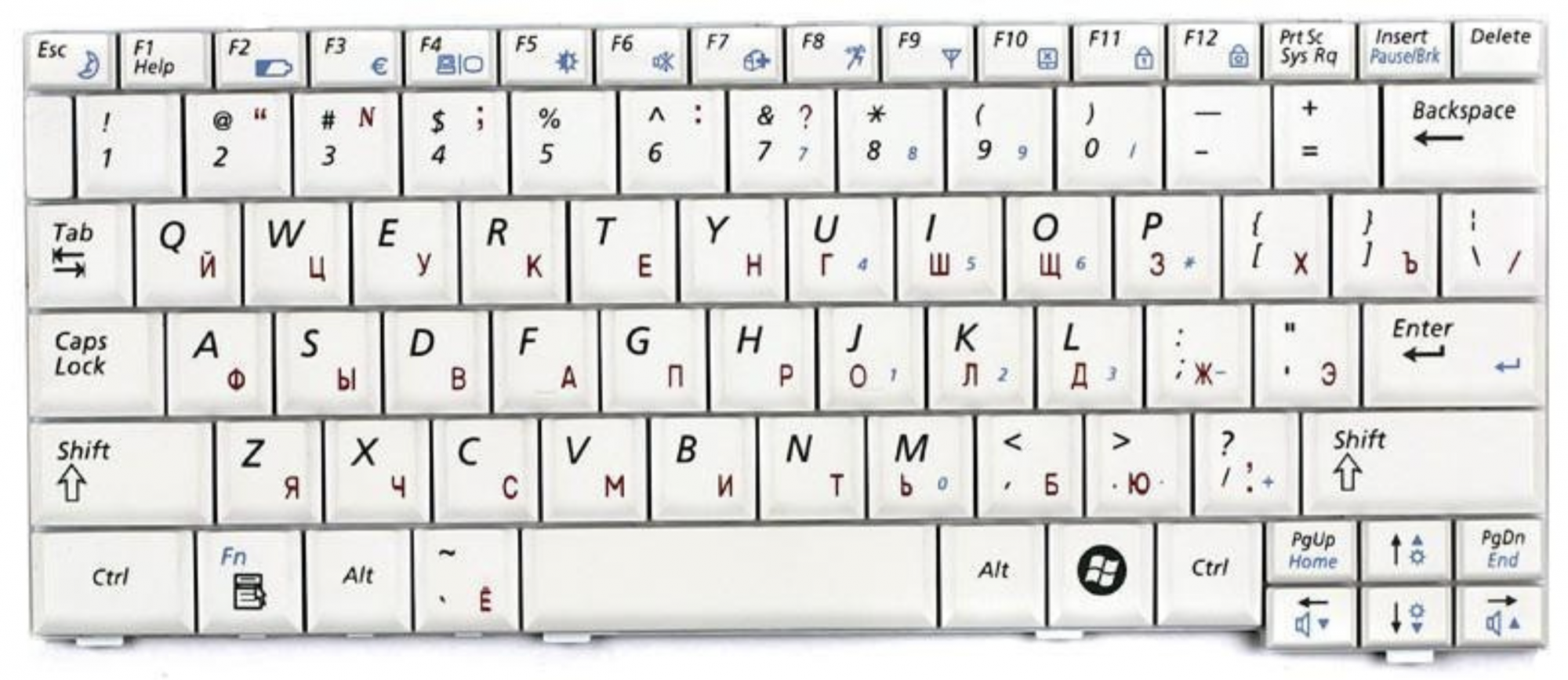 Клавиатура Samsung N510 белая, OEM