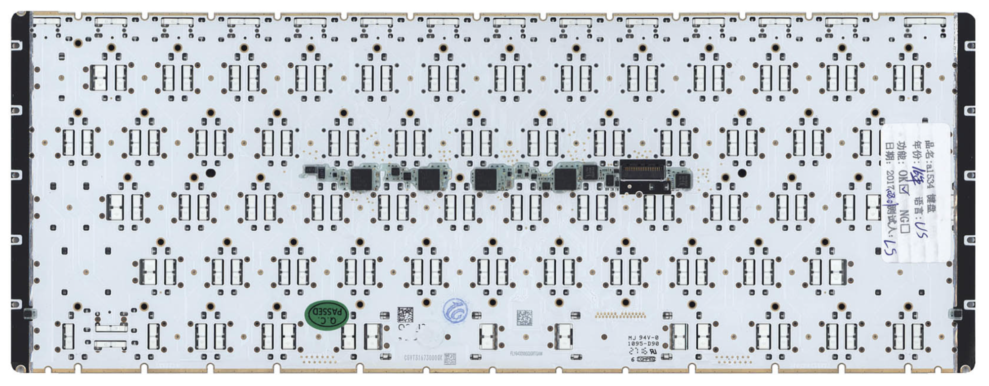 Клавиатура Apple MacBook 12" начало 2016 A1534 (MLH82LL/A) плоский Enter, OEM