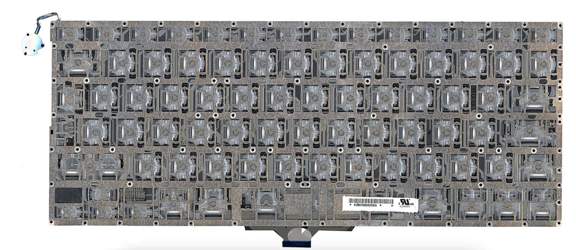 Клавиатура Apple MacBook Air 13.3" конец 2008 A1304 (MB543LL/A) с подсветкой, большой Enter, OEM