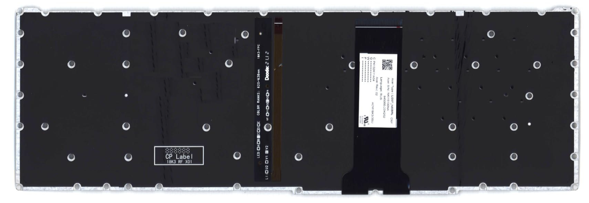 Клавиатура Acer Nitro 5 AN515-54 с красной подсветкой, OEM