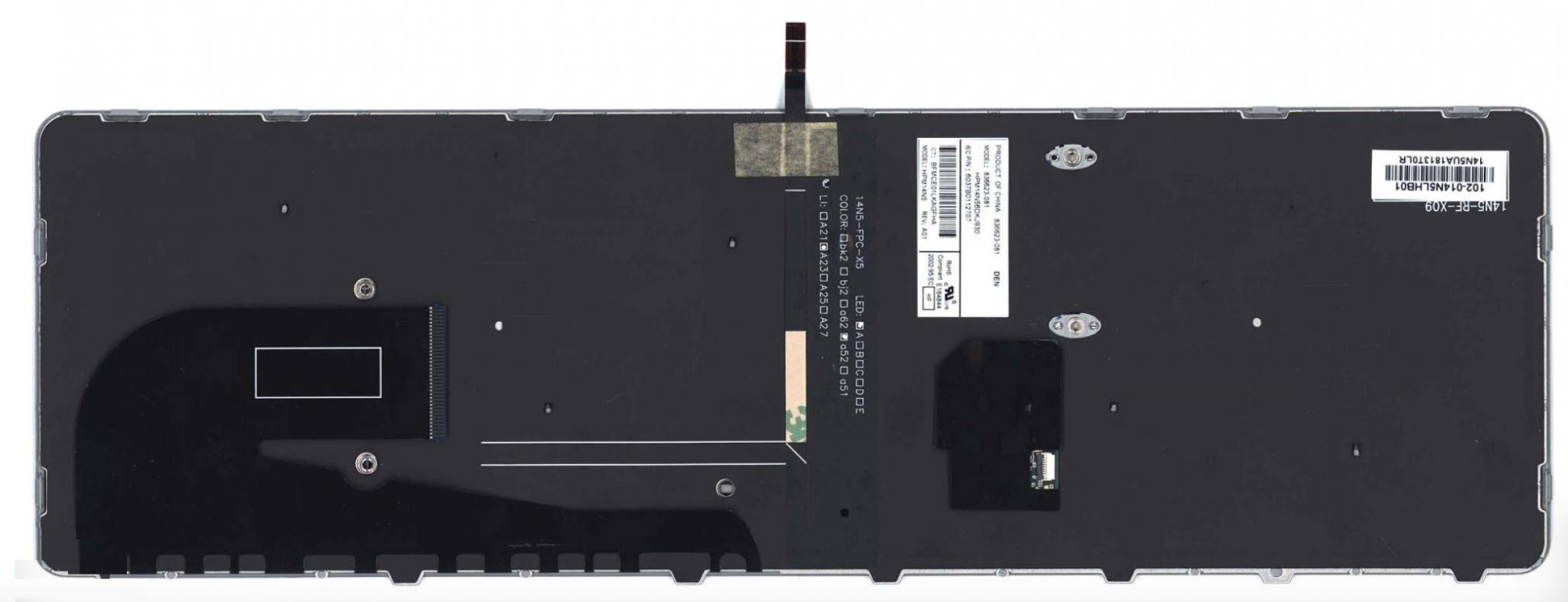 Клавиатура HP Elitebook 850 G3 T9X71EA с серой рамкой и подсветкой, OEM