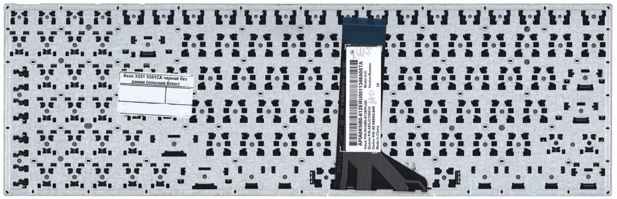 Клавиатура ASUS X554L плоский Enter, чёрная OEM